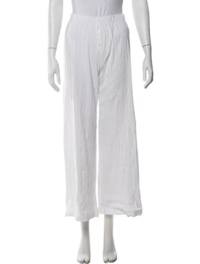 Pre-owned Leset Wide Leg Pants In White