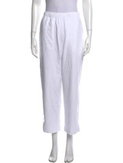 Pre-owned Leset Wide Leg Pants In White