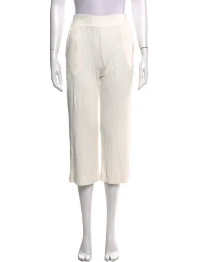 Pre-owned Leset Wide Leg Pants In White
