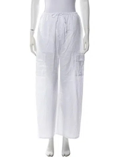 Pre-owned Leset Wide Leg Pants In White
