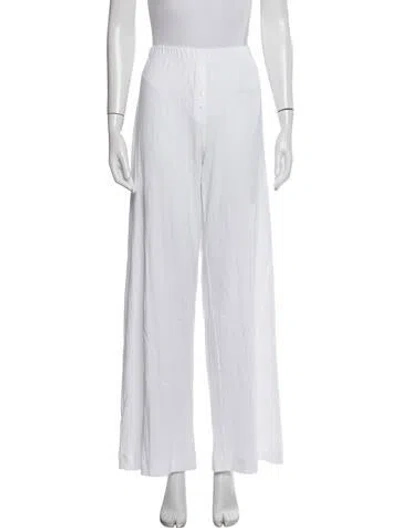 Pre-owned Leset Wide Leg Pants In White
