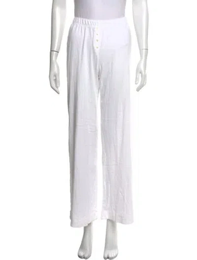 Pre-owned Leset Wide Leg Pants In White