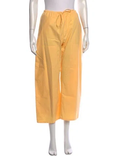 Pre-owned Leset Wide Leg Pants In Yellow