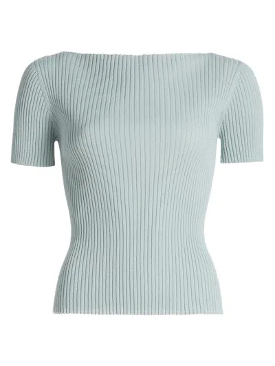 Leset Women's Blake Rib-knit T-shirt In Blue
