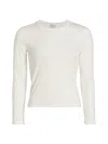 Leset Women's Kelly Long-sleeve Slim-fit T-shirt In White