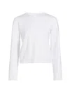 Leset Women's Margo Cotton Long-sleeve T-shirt In White