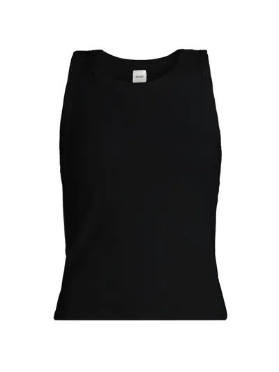 Leset Women's Nando Crewneck Cotton Tank In Black