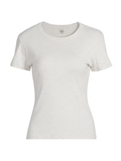 Leset Women's Nando Slim Fit Cotton T-shirt In White