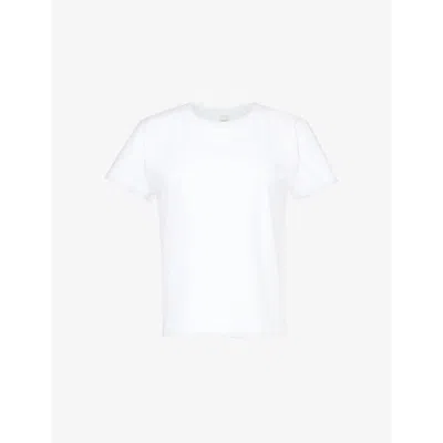 Leset Womens White Mango Cotton-jersey T-shirt