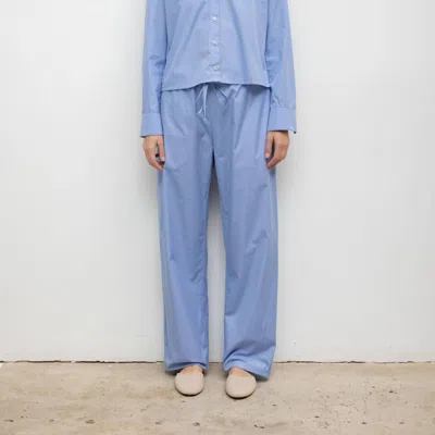 Leset Women's Yoshi Drawstring Pants In Ocean/parchment In Blue