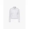 Leset Womens Light Grey Melange James Long-sleeve Merino-wool Polo Jumper In Light Grey Melange