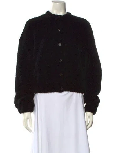 Pre-owned Leset Wool Crew Neck Sweater In Black