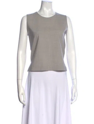 Pre-owned Leset Wool Crew Neck Top In Gray