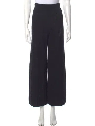 Pre-owned Leset Wool Straight Leg Pants In Black