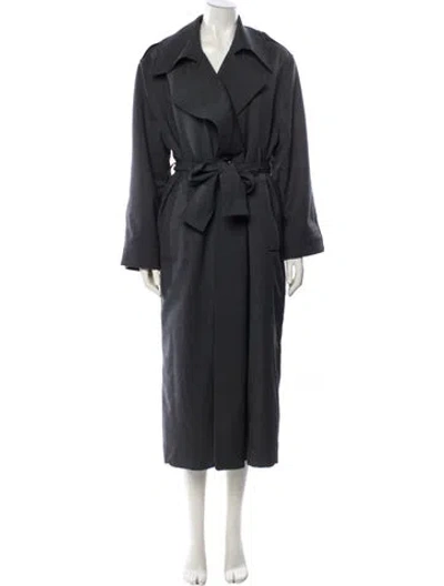 Pre-owned Leset Wool Trench Coat In Gray