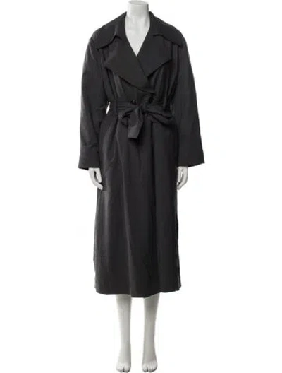 Pre-owned Leset Wool Trench Coat In Gray