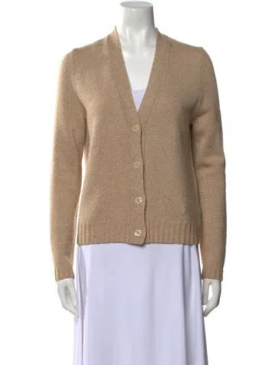 Pre-owned Leset Wool V-neck Sweater In Neutral
