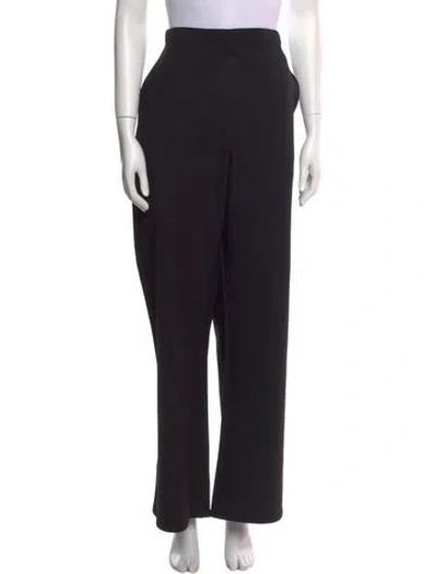 Pre-owned Leset Wool Wide Leg Pants In Black