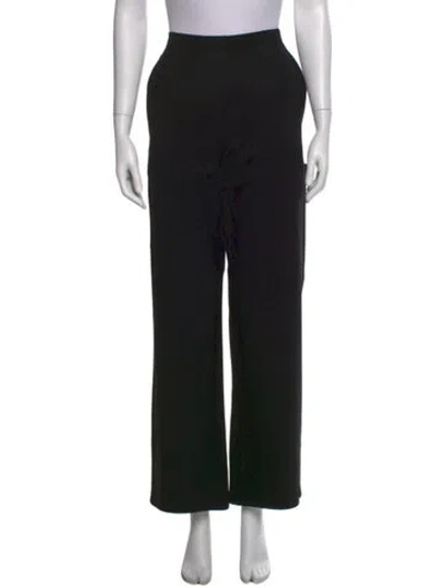 Pre-owned Leset Wool Wide Leg Pants In Black