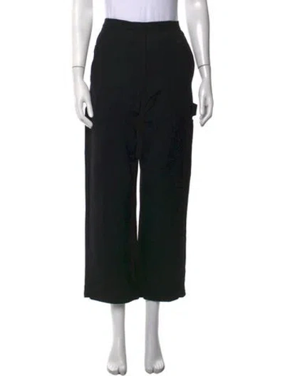 Pre-owned Leset Wool Wide Leg Pants In Black