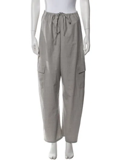 Pre-owned Leset Wool Wide Leg Pants In Grey