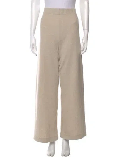 Pre-owned Leset Wool Wide Leg Pants In Neutral