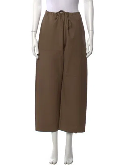 Pre-owned Leset Wool Wide Leg Pants In Neutrals