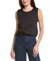 Leset Yoko Blouson Top In Black