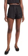 Leset Yoko Boxer Shorts Black In Black