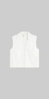 Leset Yoko Collared Button Tank In White