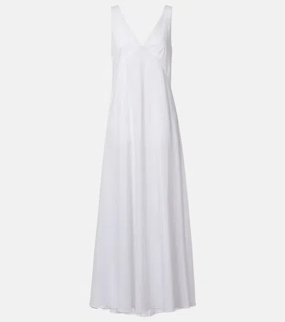 Leset Yoko Cotton Maxi Dress In White