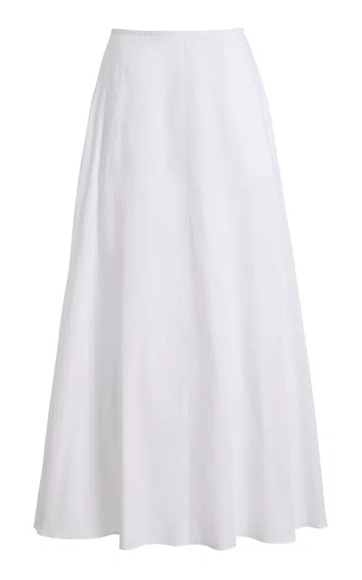 Leset Yoko Cotton Maxi Skirt In White