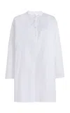 Leset Yoko Cotton Mini Tunic Dress In White
