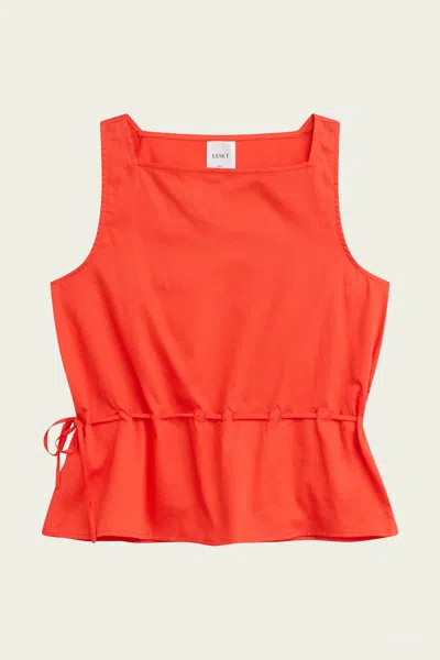 Leset Yoko Drawstring Tank In Feu
