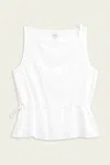 Leset Yoko Drawstring Tank In White