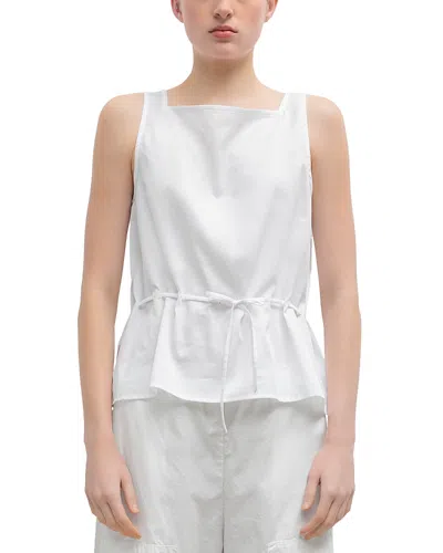 Leset Yoko Drawstring Tank In White