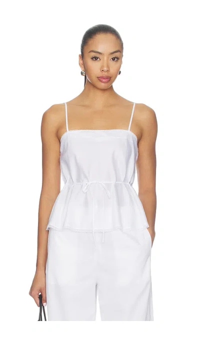 Leset Yoko Lace Tank Top In White