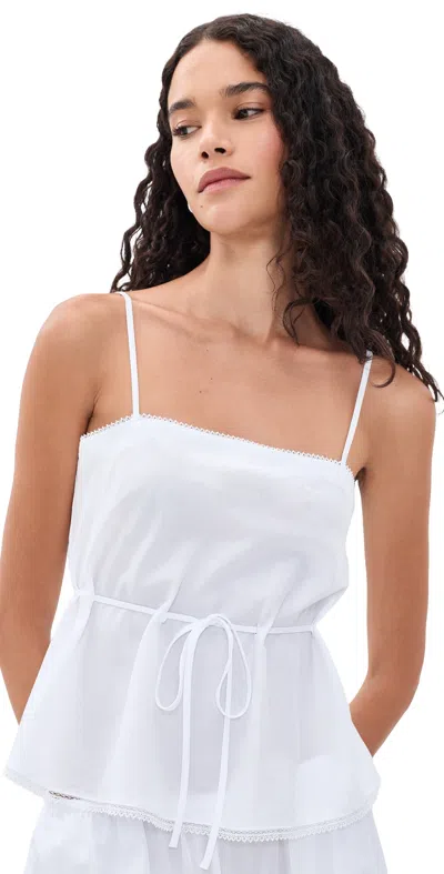 Leset Yoko Lace Tank Top White