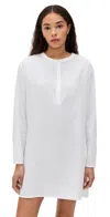 Leset Yoko Cotton Mini Tunic Dress In White