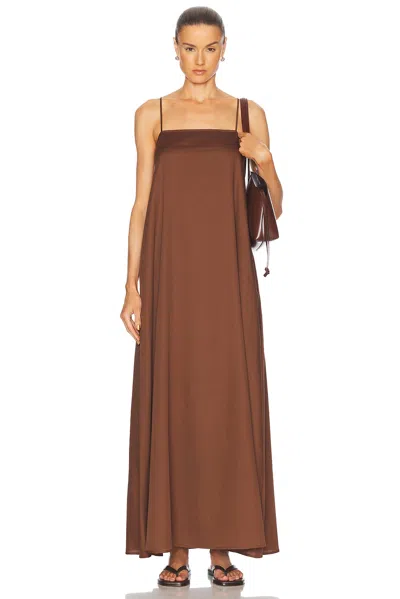 Leset Yoko Maxi Dress In Brown