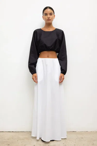Leset Yoko Maxi Skirt In White