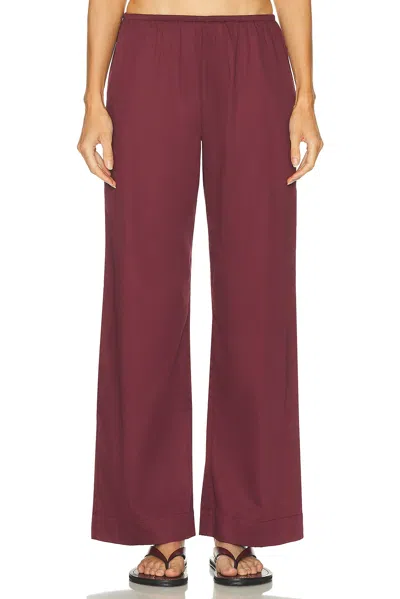 Leset Yoko Pocket Pant In Burgundy