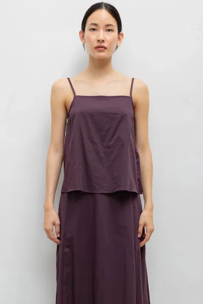 Leset Yoko Tie Back Top In Brown