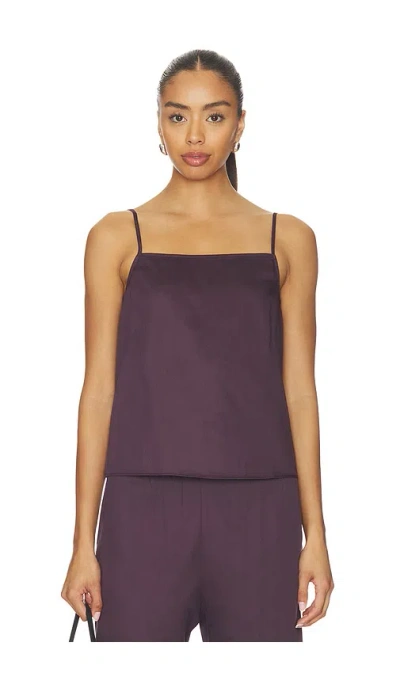 Leset Yoko Tie Back Top In Purple
