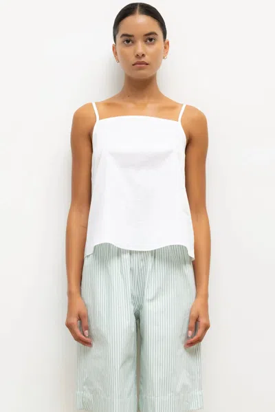 Leset Yoko Tie Back Top In White