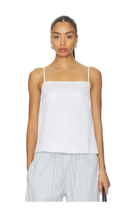 Leset Yoko Tie Back Top In White