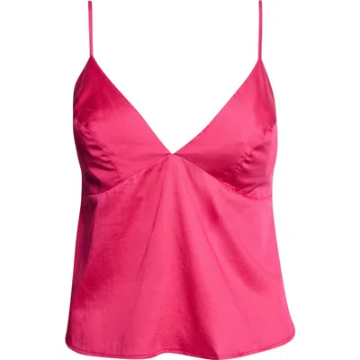 Leset Yoko Triangle Tank Top In Pink