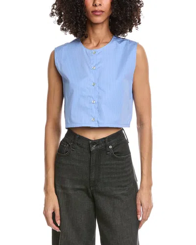 Leset Yoshi Crewneck Vest In Blue