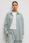Leset Yoshi Oversized Button Down In Blue