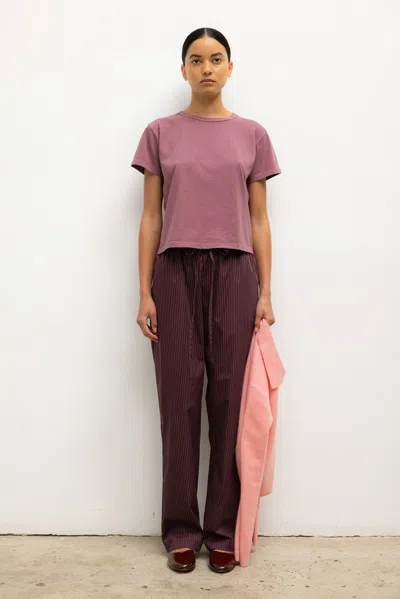 Leset Yoshi Stripe Classic Tie Pant In Animal Print